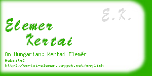 elemer kertai business card